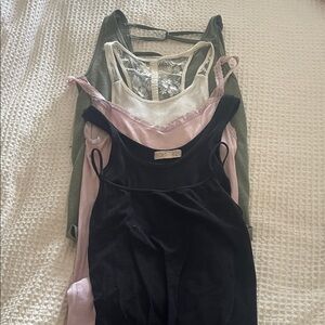 Stylish Women's Tank Tops in Black, Pink, and Green bundle lot 5